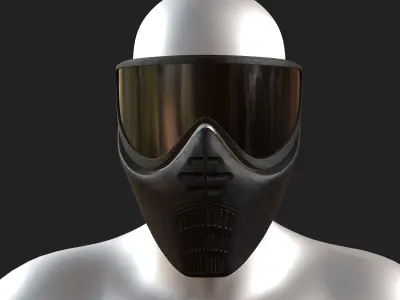 Mask helmet scifi futuristic military combat  Low-poly 3D model purchase