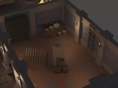 Modular Dungeon Set Free 3D model