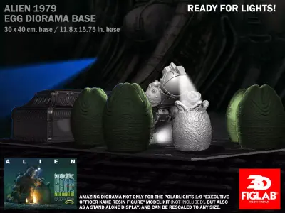 ALIEN EGGS BASE DIORAMA 3D model