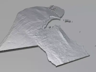 Kuwait Terrain Country 3D model