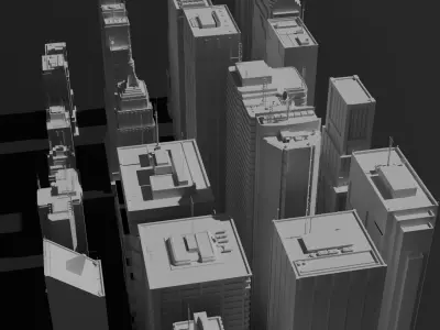 City Building Kitbash Pack 3D model