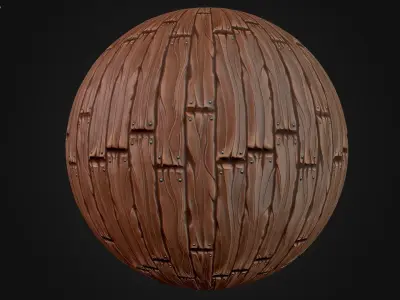 Stylized Seamless Wood Vol 158 - Hand Painted Textures Texture