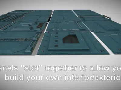 Low-Poly Sci-Fi PBR Pack Low-poly 3D model