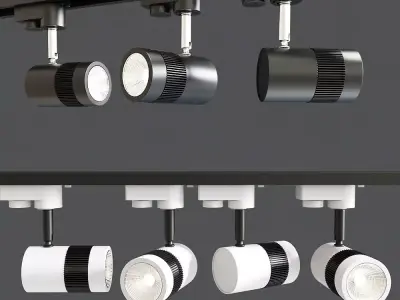 Glitz Neutral LED Spot Track Light 3D model