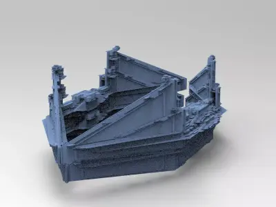 Sci-Fi Ocean Tech ship barrior Shield 1  3D model