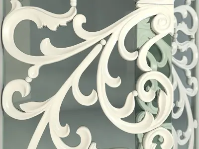 stained glass door Low-poly 3D model