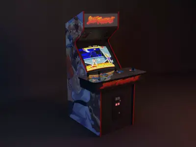 Street Figher II Arcade machine 3D model