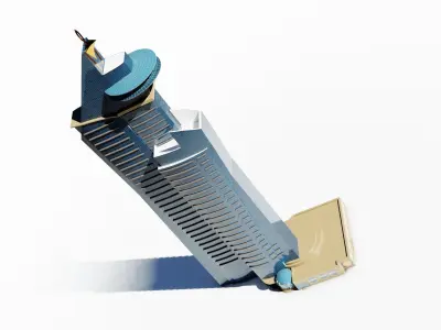 World trade center - Qatar doha Low-poly 3D model