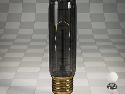 Lightbulb - T10 Tube Vintage Edison Bulb Low-poly 3D model