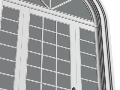 Arched window in classic style 3D model purchase