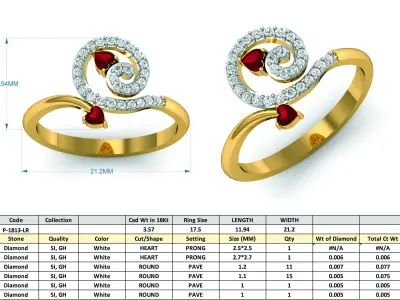 Solitaire Wedding Engagement Ring 3dm STL FBX OBJ Render Details 3D print model purchase