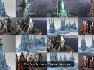Elden Celtic Architecture Collection 1 3D Model Pack
