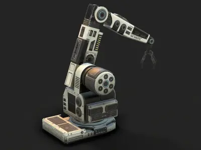 Robotic Arm 04 low poly Low-poly 3D model