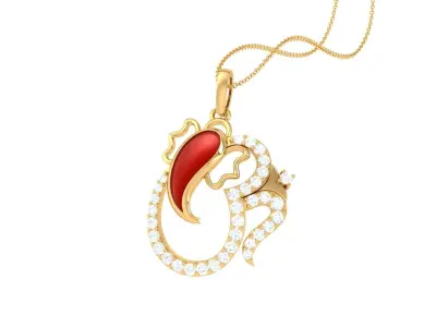 Spiritual Ganesha Pendant 3D print model