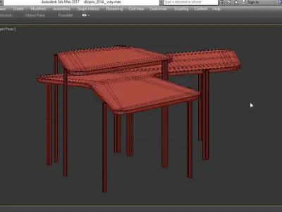 Durame DARK  LIGHT JEAN STACKABLE TABLES 3d model Low-poly 3D model