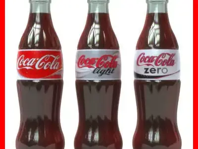 Coca Cola Coke Bottles Pack 3D model
