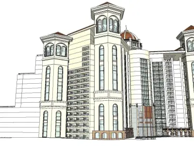 vacation spot-Resort-Fashion Leisure Hotel-0115 3D model