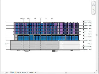 Revit Commercial High Detail Project  3D model