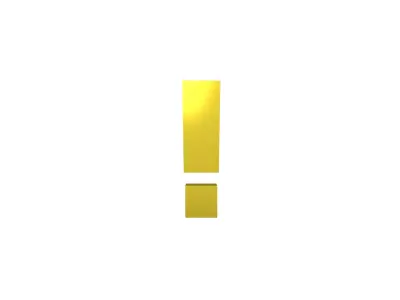 Exclamation Mark Symbol v1 006 Low-poly 3D model