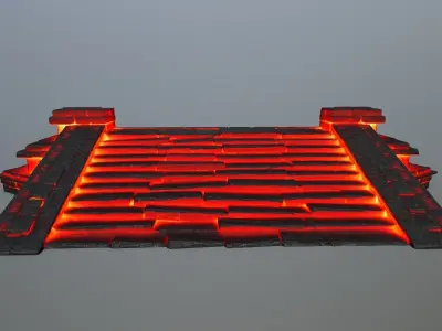 fire stair Low-poly 3D model