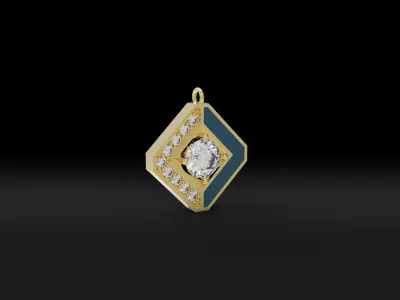 Model 99 Galanterie De Love Necklace Diamond Enamel 3D print model