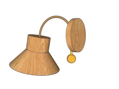 Wood Hood Sconce 3D model