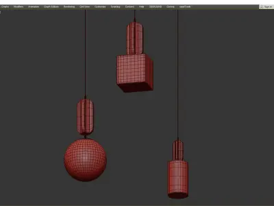 VIAL pendant Low-poly 3D model