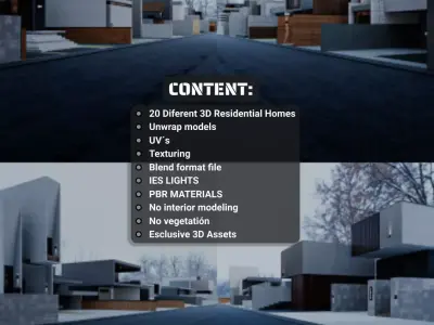 Street pack Homes 3D model