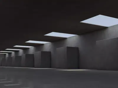 Empty Warehouse 3D model