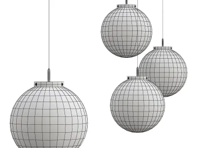 TRANQUILLO marble sphere pendant light 3D model