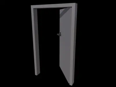 Door Game Ready Low Poly 3D Model Low-poly 3D model
