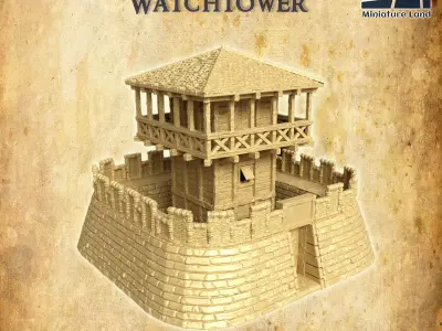 Roman Watchtower Tabletop Terrain 28 MM 3D print model