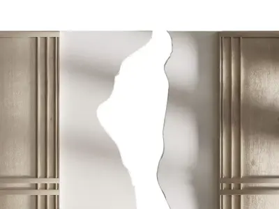 Wall panel wood gypsum 2 3D model