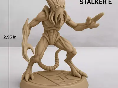 MIND STALKER  Alien Telepathic Assassin STL Pack 3D print model