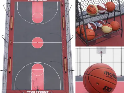 Sports playgrounds 3D Model Pack