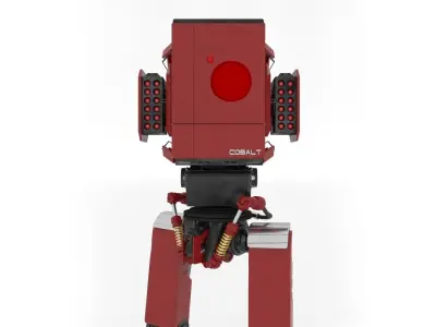 Red Robot Transformer Low-poly 3D model
