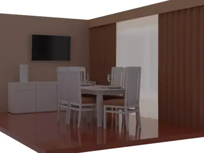 Living room 3D model 123