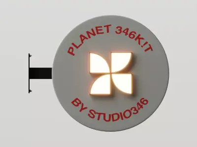 Wall Mounted Signage 3D model