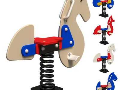 Childrens swing set 3D model