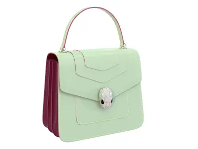 Bvlgari Serpenti Forever Bag Light-Green Low-poly 3D model