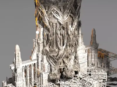 Celtic Great Tree Castle 3D model