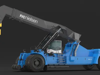  Reach Stacker Container Handler NC Nielsen Rigged for Cinema 4D 