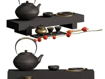 Tea Decorative Set  3D model