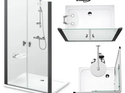 Cabin showers Radaway set 163 3D model