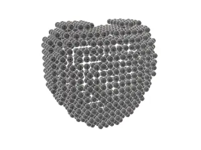 Voxel Heart Round Style v1 002 3D model
