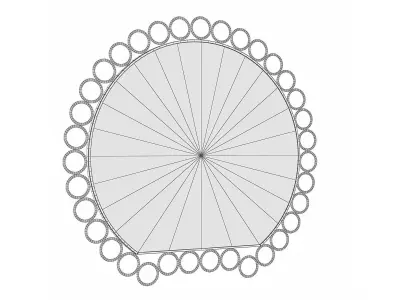 Mirror in a metal frame GZ-M1028 3D model