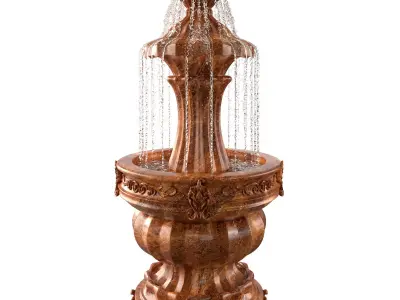 Classic Garden Fountain 04 3D model