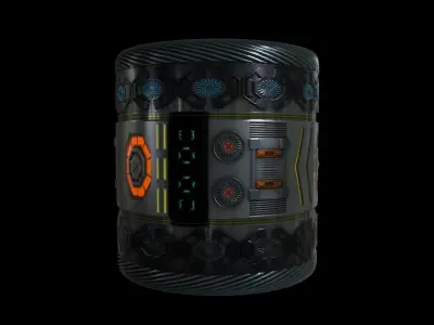 Sci fi texture without modeling only texture PBR  Low-poly 3D model