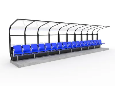 Collection Soccer Bench 5 3D Model Pack