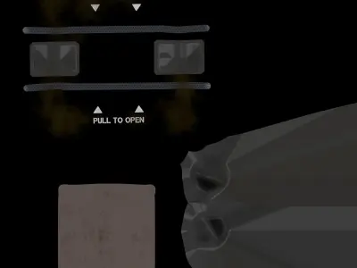 Sci-fi low poly container Low-poly 3D model